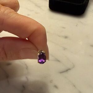 Amethyst 14k gold Earrings